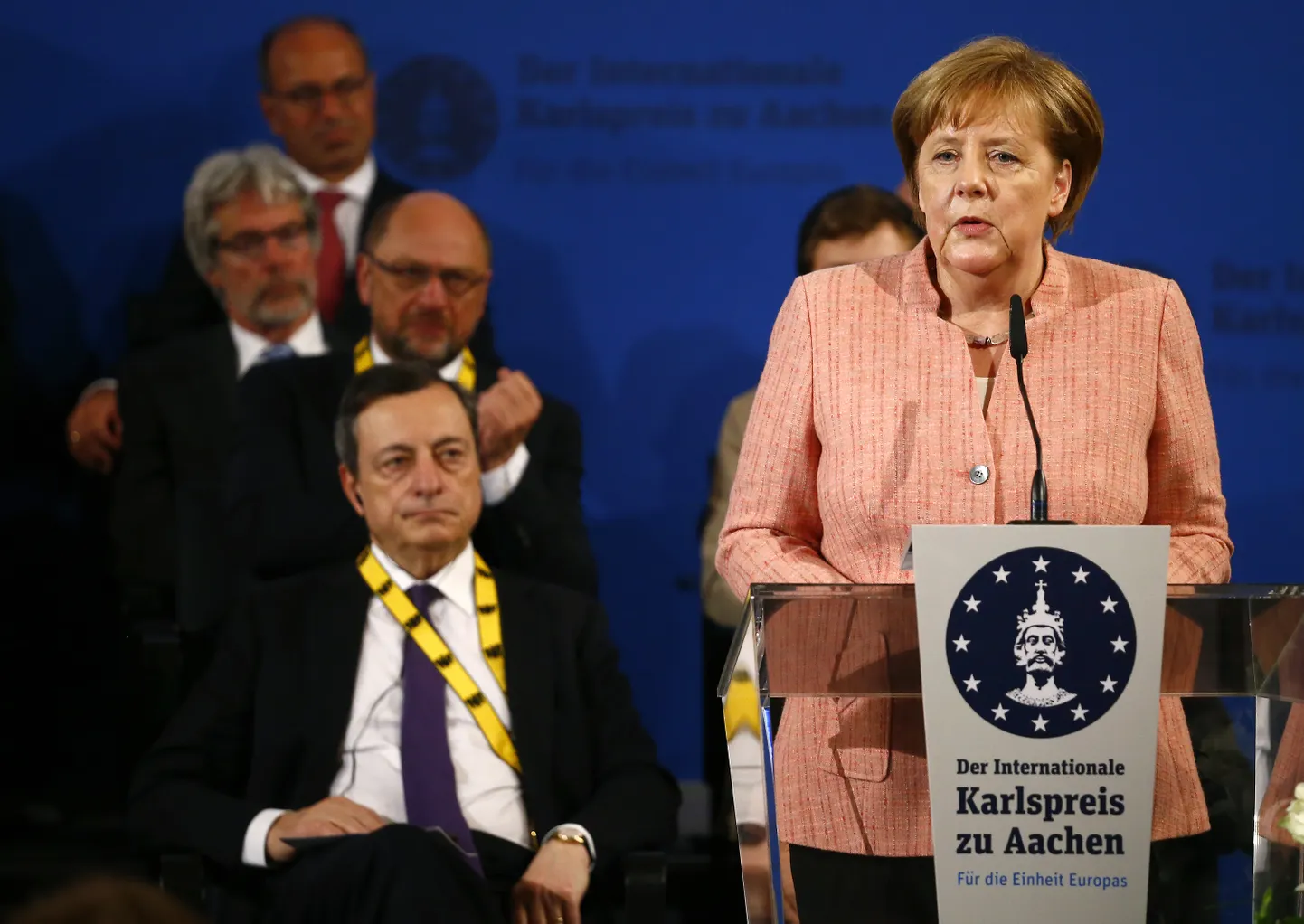 Saksamaa liidukantsler Angela Merkel Aachenis.