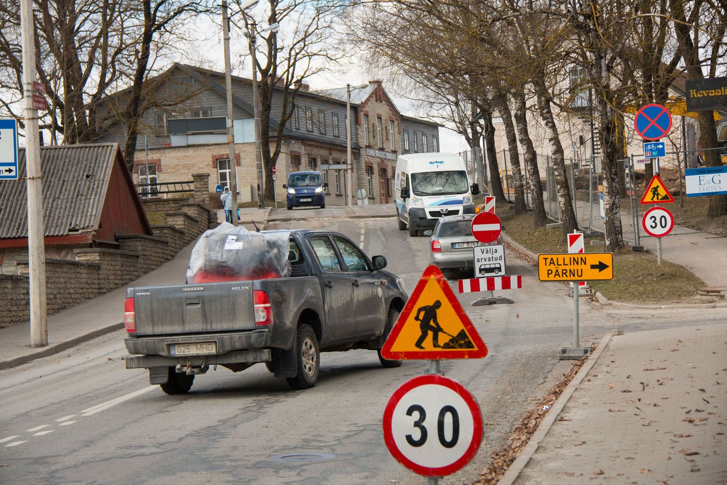 Tallinna tänaval on liiklus suletud.
