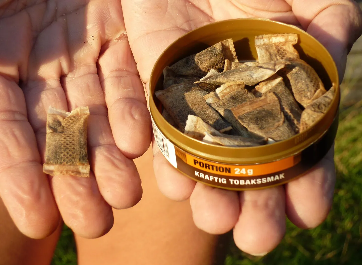 Huuletubakas ehk snus.
