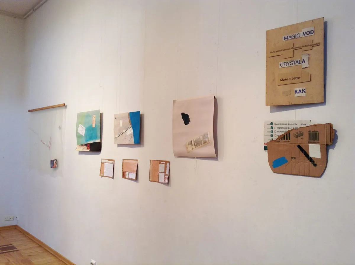 Ievas Nagliņas darbu ekspozīcija 2016. gadā no latviešu mākslinieku izstādes Pērnavā, Igaunijā Endla teātrī festivāla "Printmaking IN" ietvaros