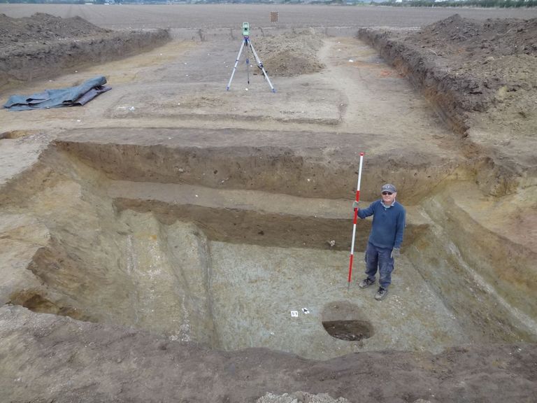 Väljakaevamised Ebbsfleetis, kust leiti Julius Caesari armeega seotud esemeid
