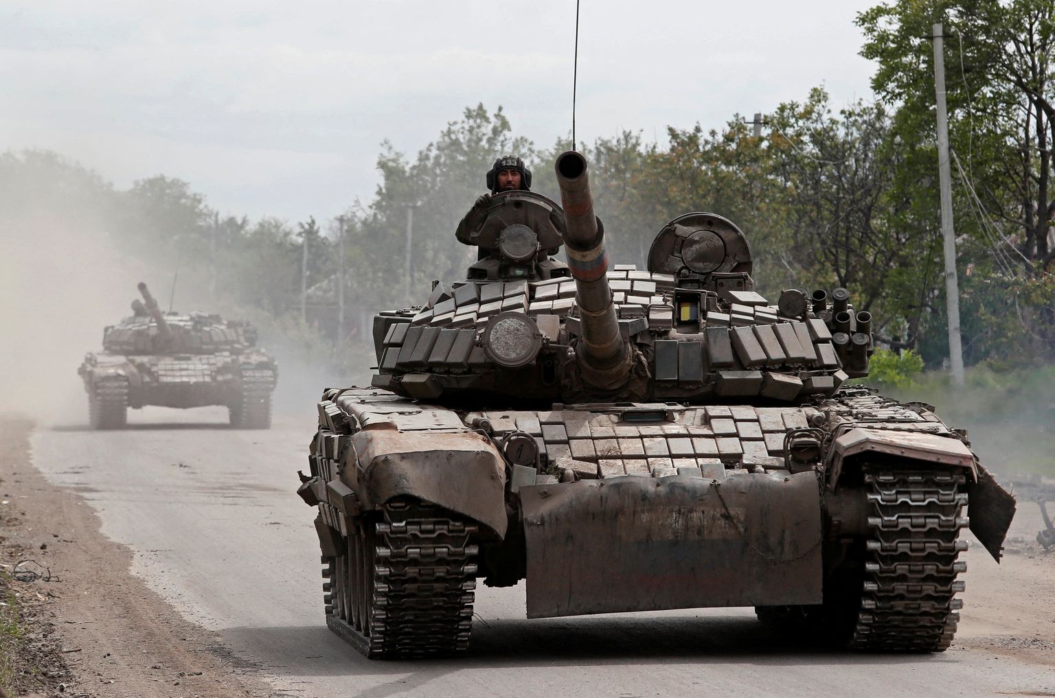 Российский танк в Украине.