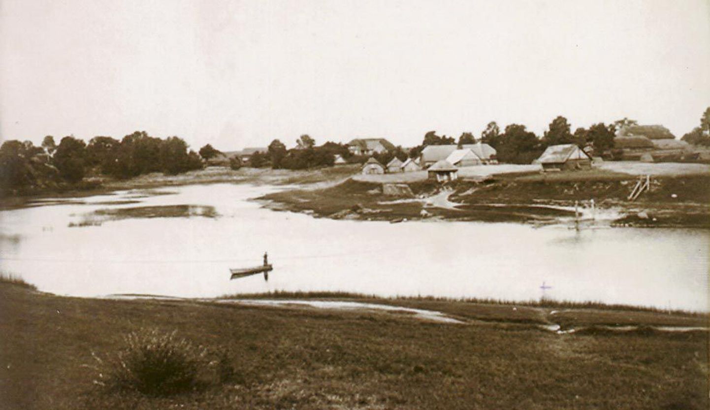Idülliline vaade Pärnu jõele 1913. aastal.