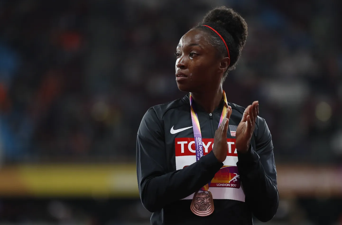 Tianna Bartoletta võitis Londoni MMil kaugushüppes pronksmedali.