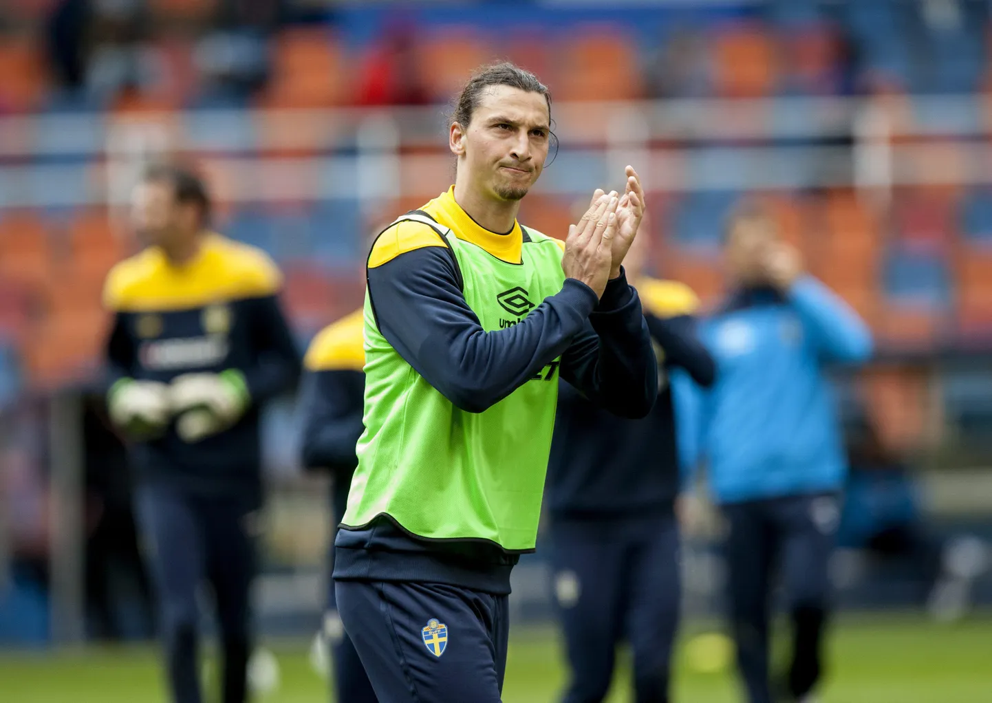 Zlatan Ibrahimovic Rootsi koondise treeningul.