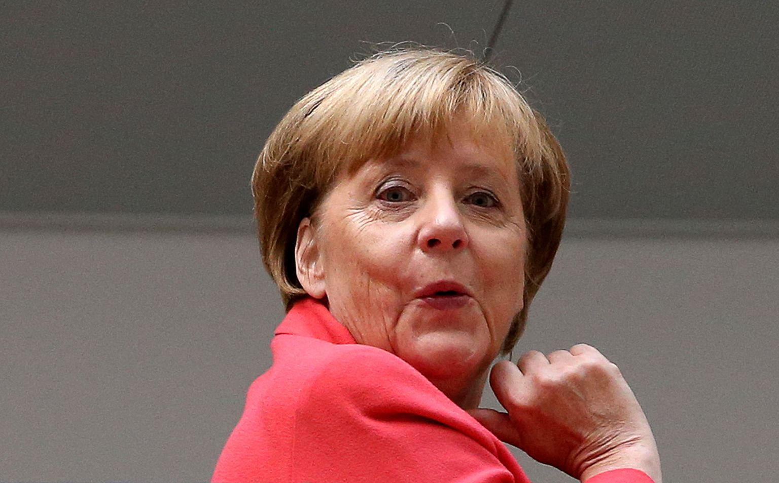 Saksamaa liidukantsler Angela Merkel eile Berliinis.