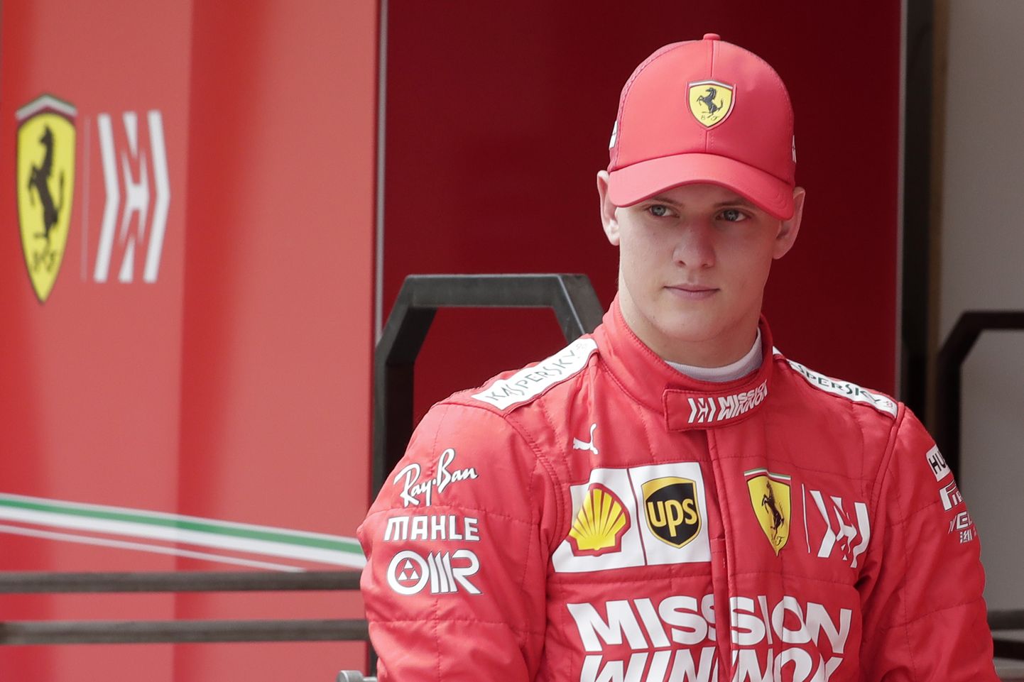Mick Schumacher pärast esimest Ferrari testimist.