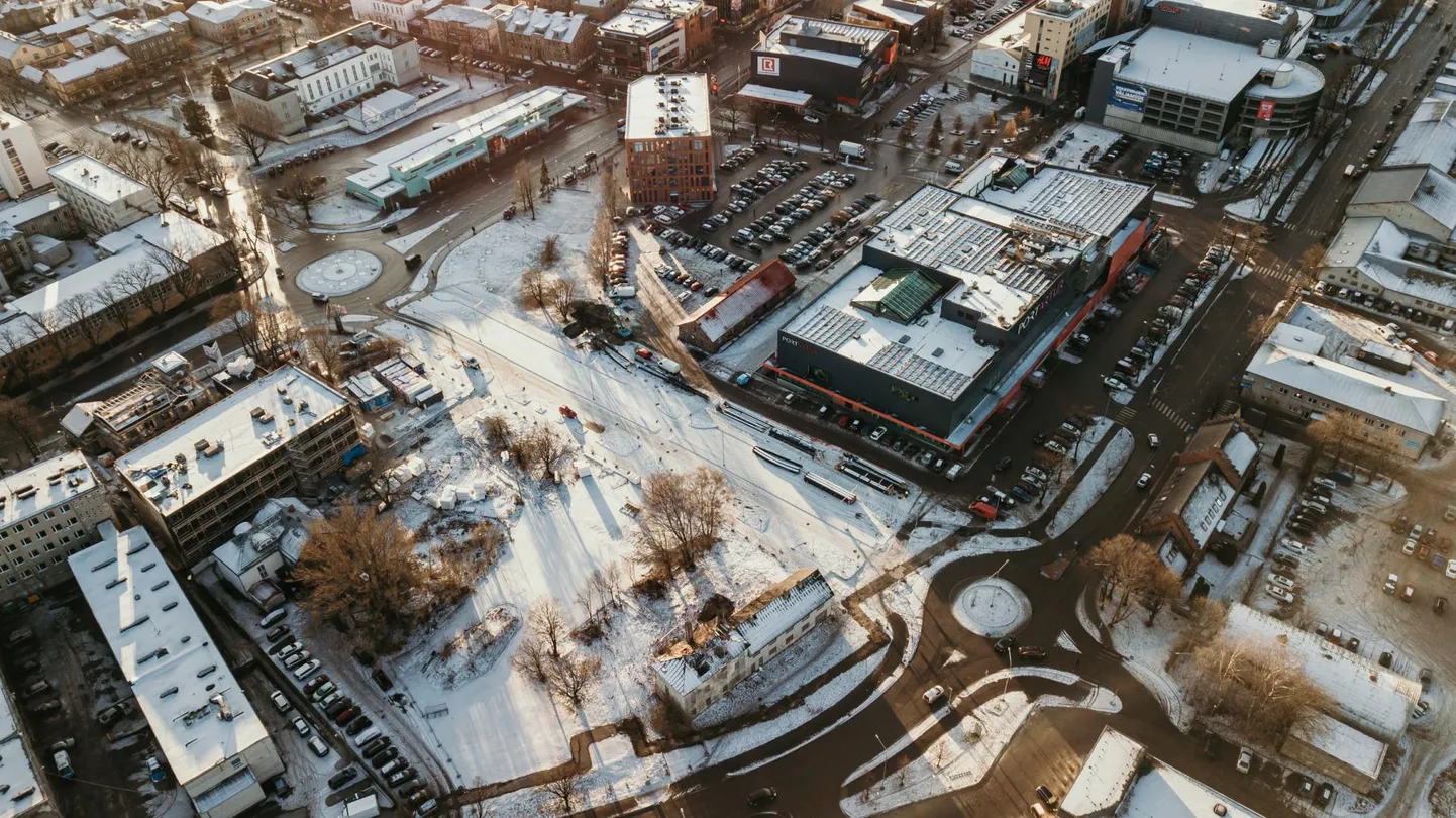 Droonifoto Aia tänava lõigule.