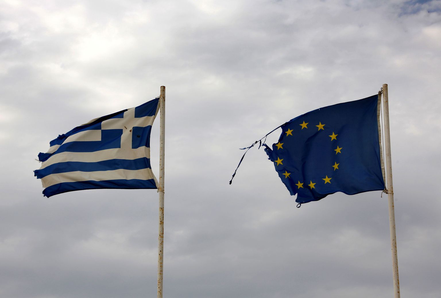 Kreeka ja Euroopa Liidu lipp