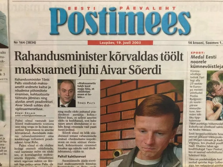Postimehe eesikaas aastal 2013