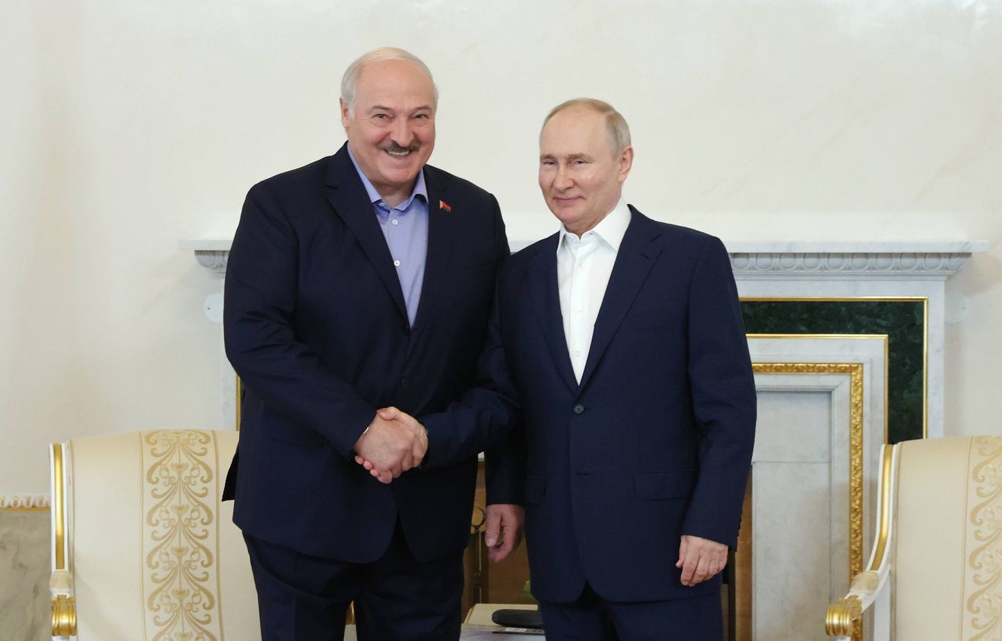 Valgevene diktaator-president Aljaksandr Lukašenka (vasakul) ja Venemaa diktaator-president Vladimir Putin