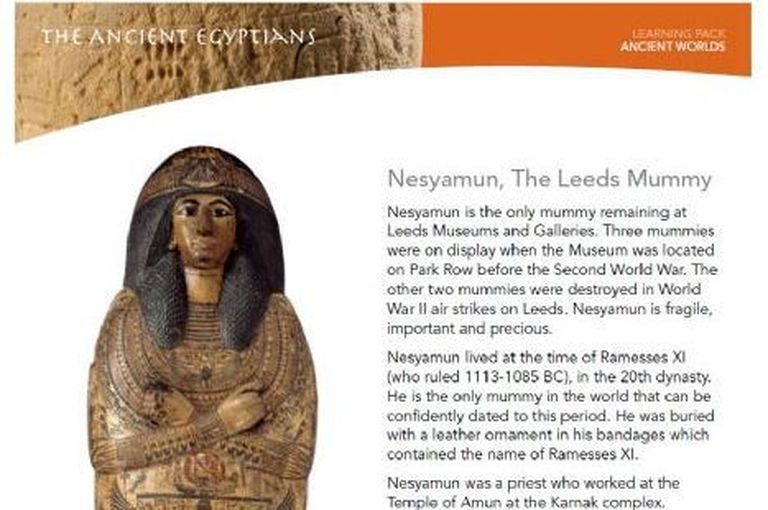 Ühendkuningriigi Leedsi muuseumi preester Nesyamuni kohta käiv info
