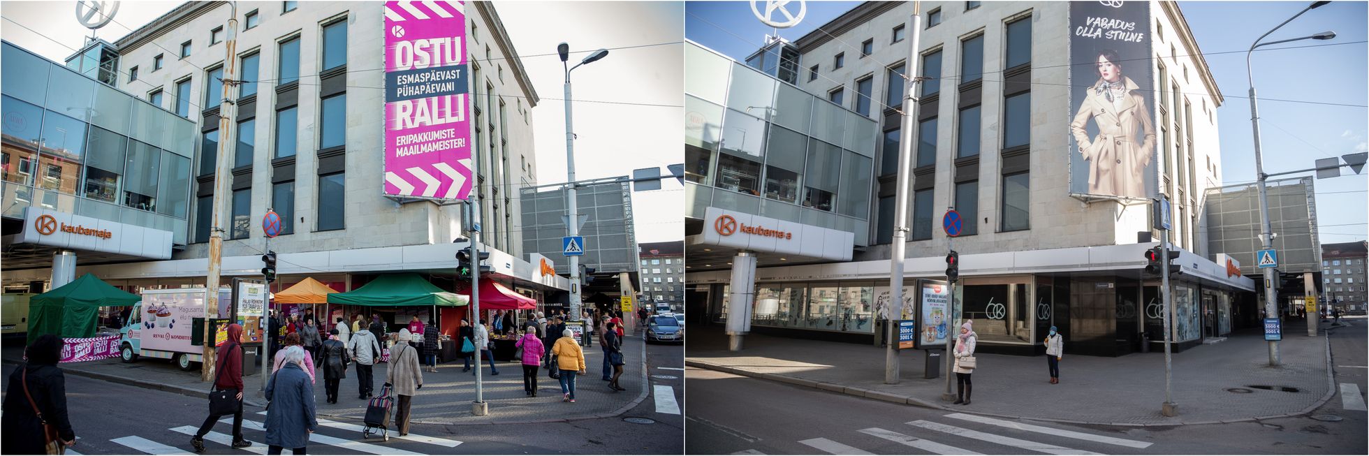 Koroonaviirus: Tallinn enne ja nüüd.