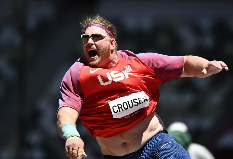 Ryan Crouser Tokyo olümpiamängude kuulitõuke finaalis.