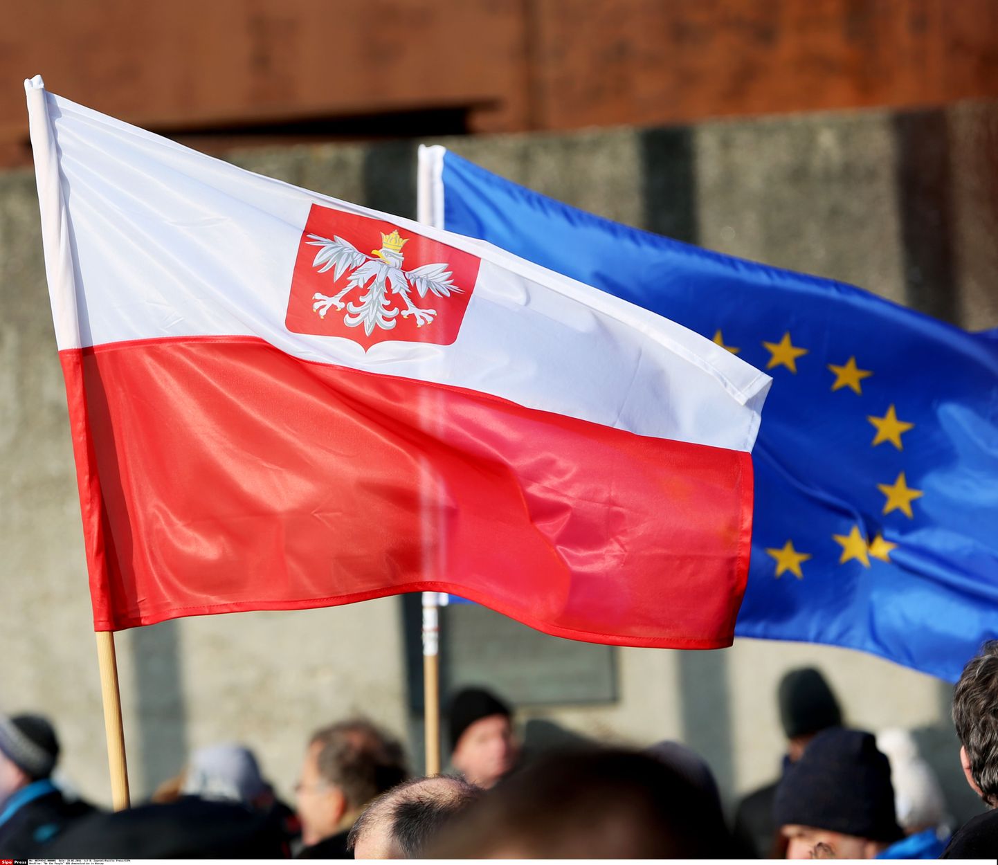 Poola ja Euroopa Liidu lipp
