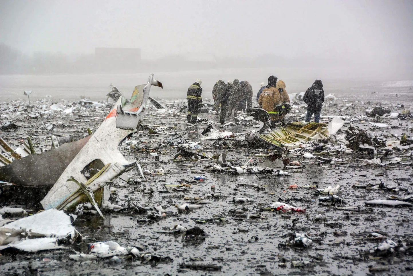 Место крушения пассажирского Boeing.