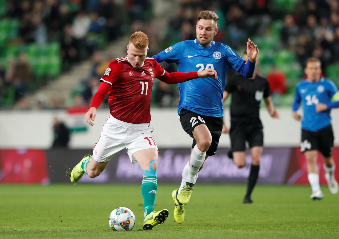 Artjom Dmitrijev Rahvuste liiga kohtumises Ungariga.