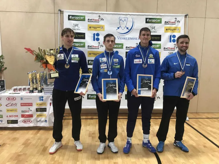 Eesti meistrivõistluste meeste poodium.