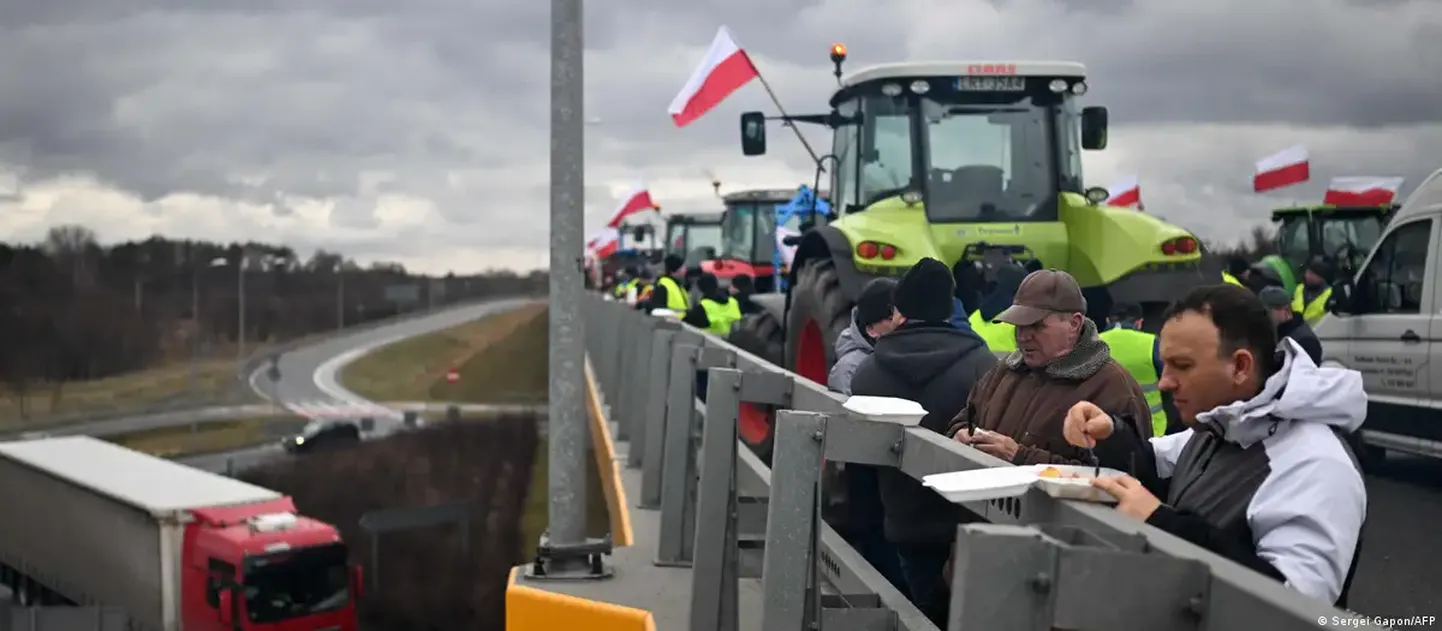 Протесты польских фермеров на границе с Украиной (архив)