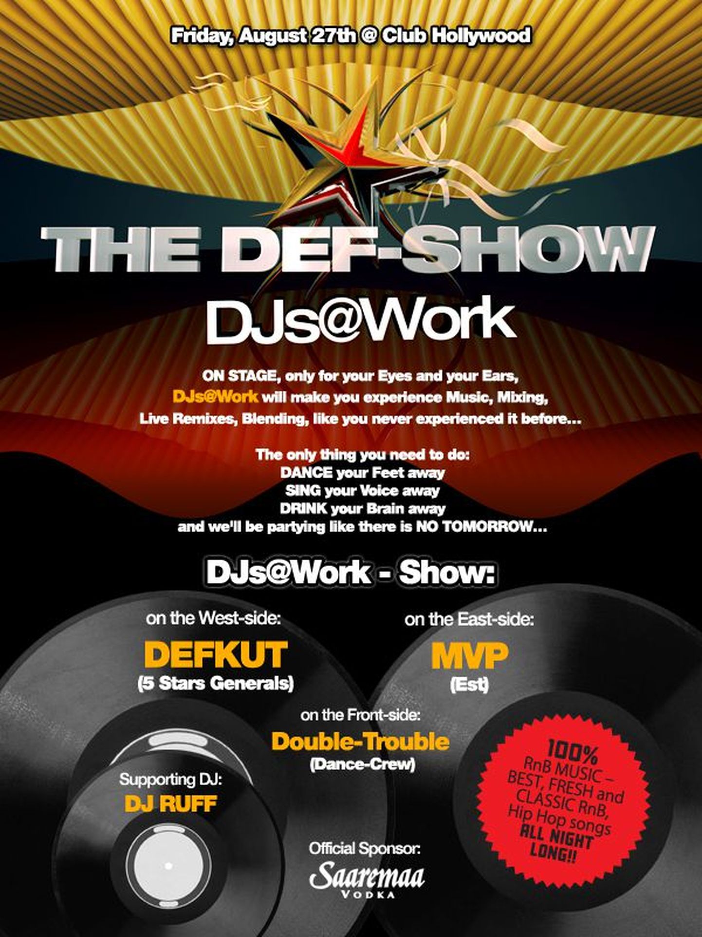 Sel reedel «the ultimate show DJs@Work» Club Hollywoodis