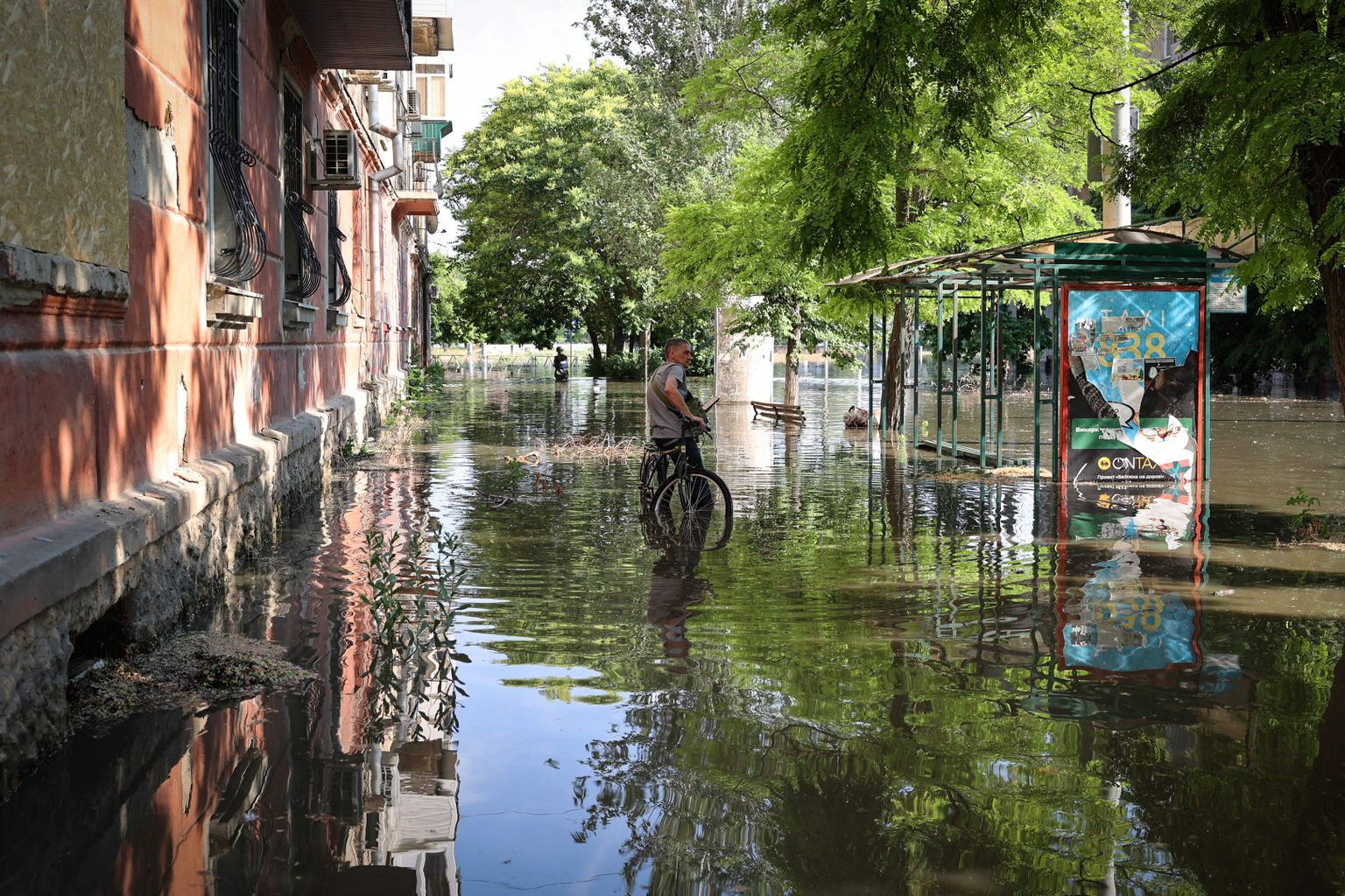 Üleujutatud alad Ukrainas 7. juunil 2023