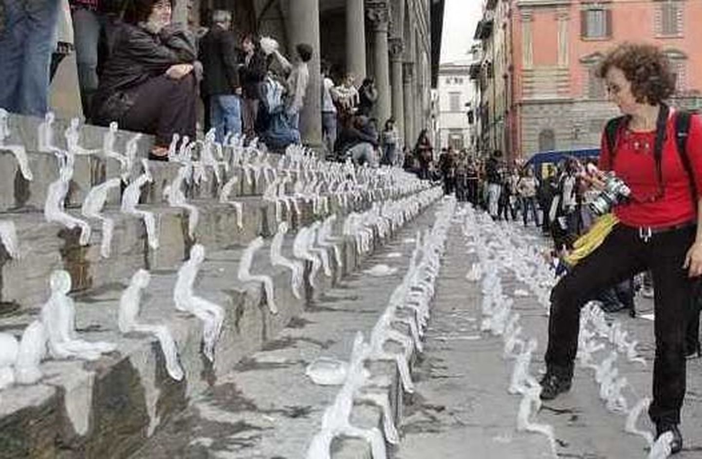 Jääfiguurid Itaalias Firenzes