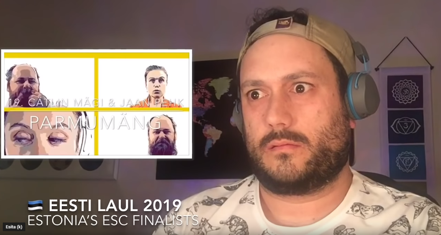 Juutuuber Jake's Face Reacts reageerib Eesti Laulu konkursi poolfinaliste, 2018.
