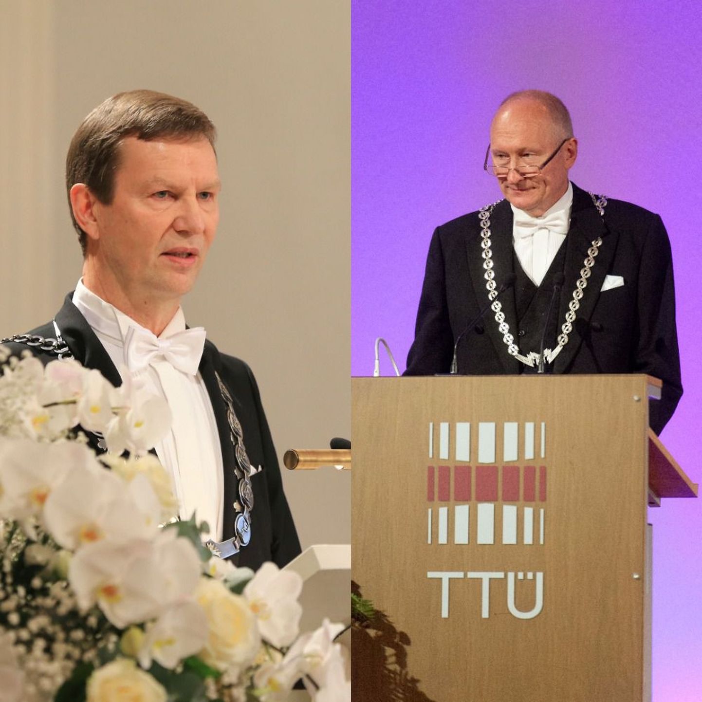 Tartu Ülikooli rektor Volli Kalm (vasakul) ja Tallinna Tehnikaülikooli rektor Jaak Aaviksoo.