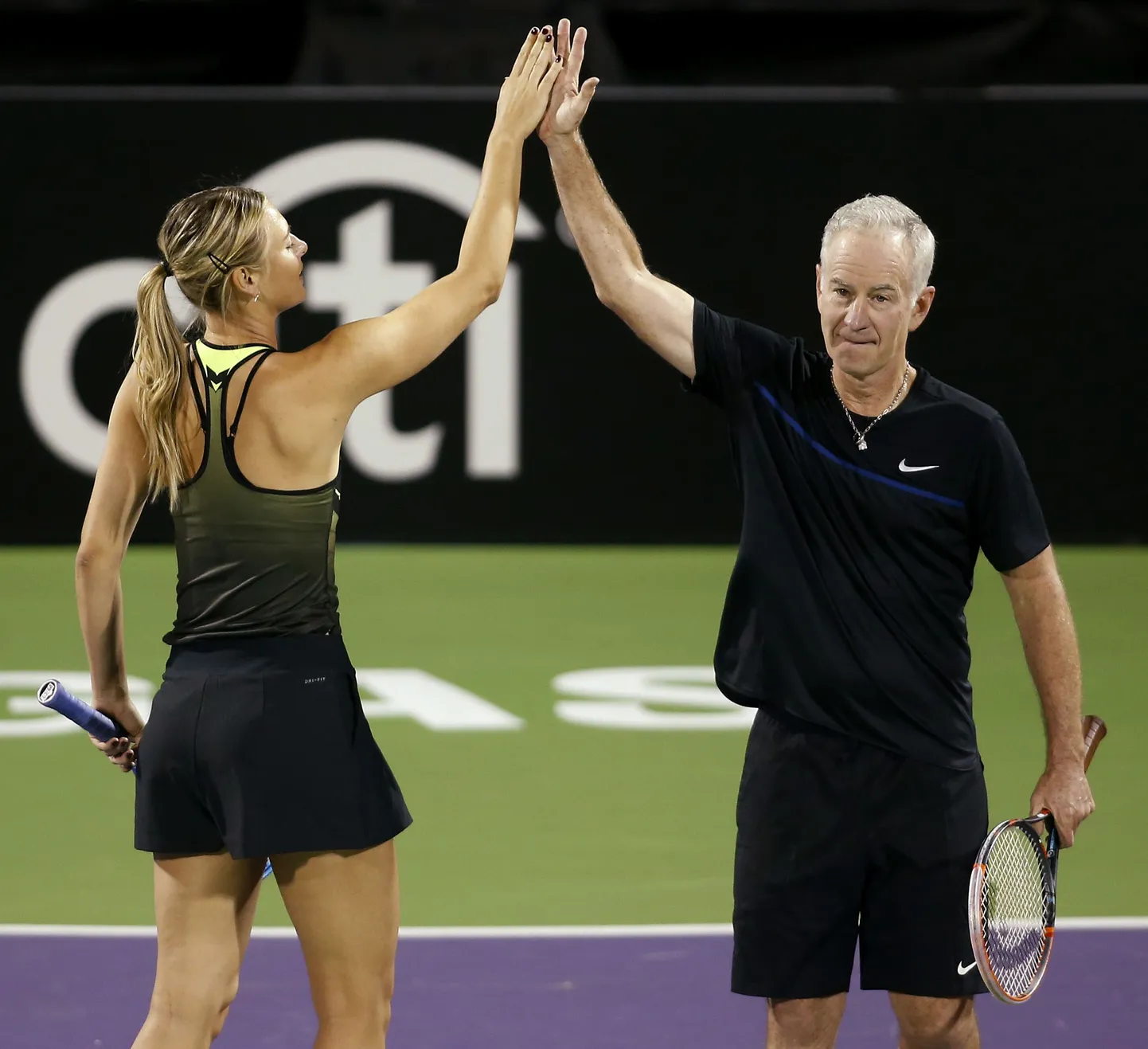 Maria Šarapova ja John McEnroe.
