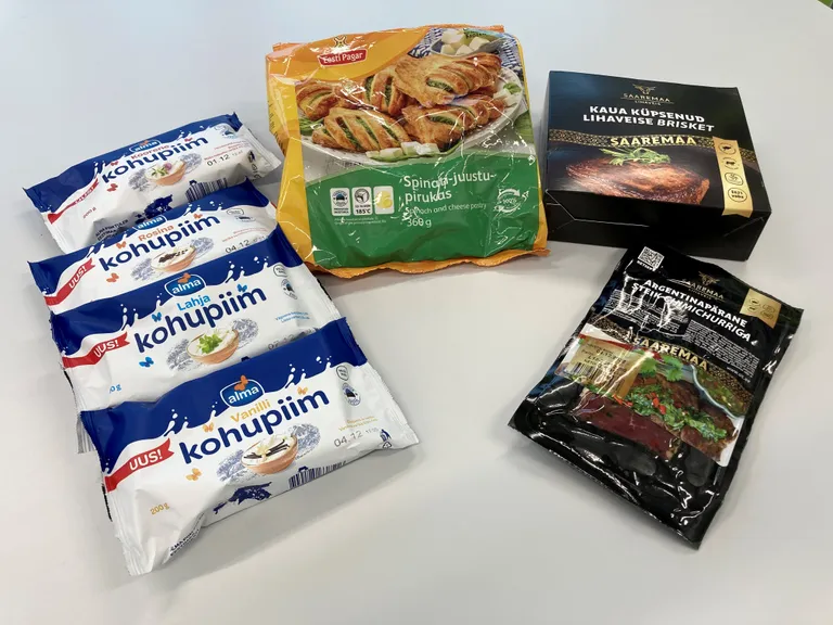 Värskelt pääsukesemärgi saanud toiduained.