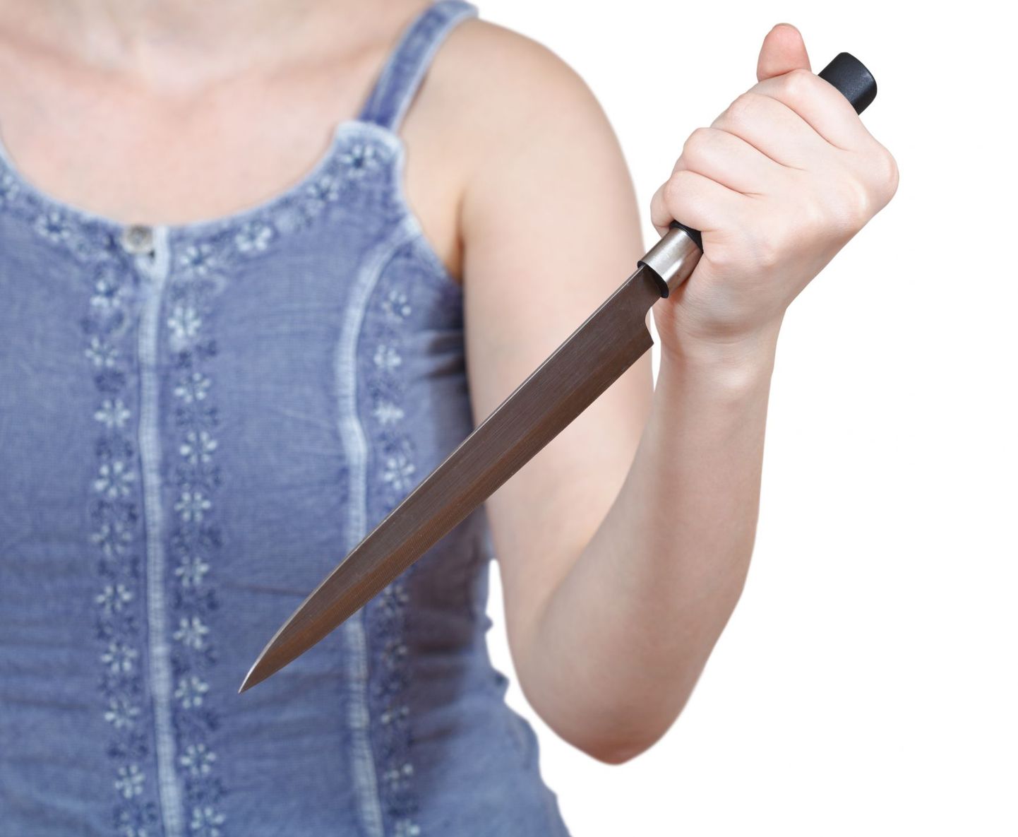 Женщина с ножом. Иллюстративный снимок.