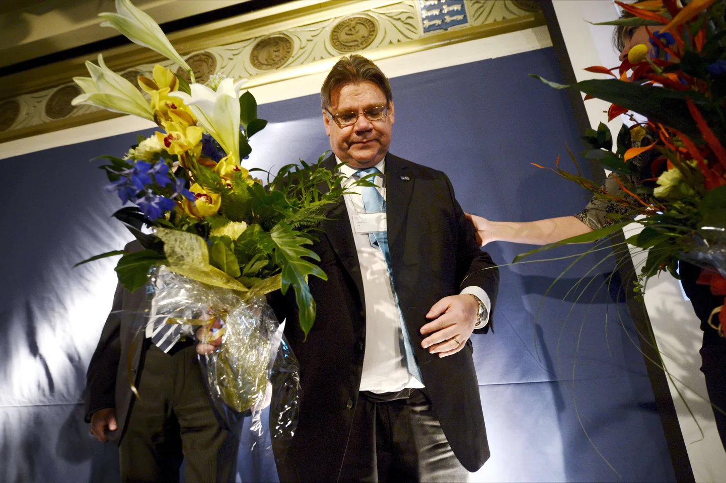 Timo Soini (pildil) juhitavate Põlissoomlaste menu suureneb Turu laevatehase STX ümber tekkinud kriisi toel.