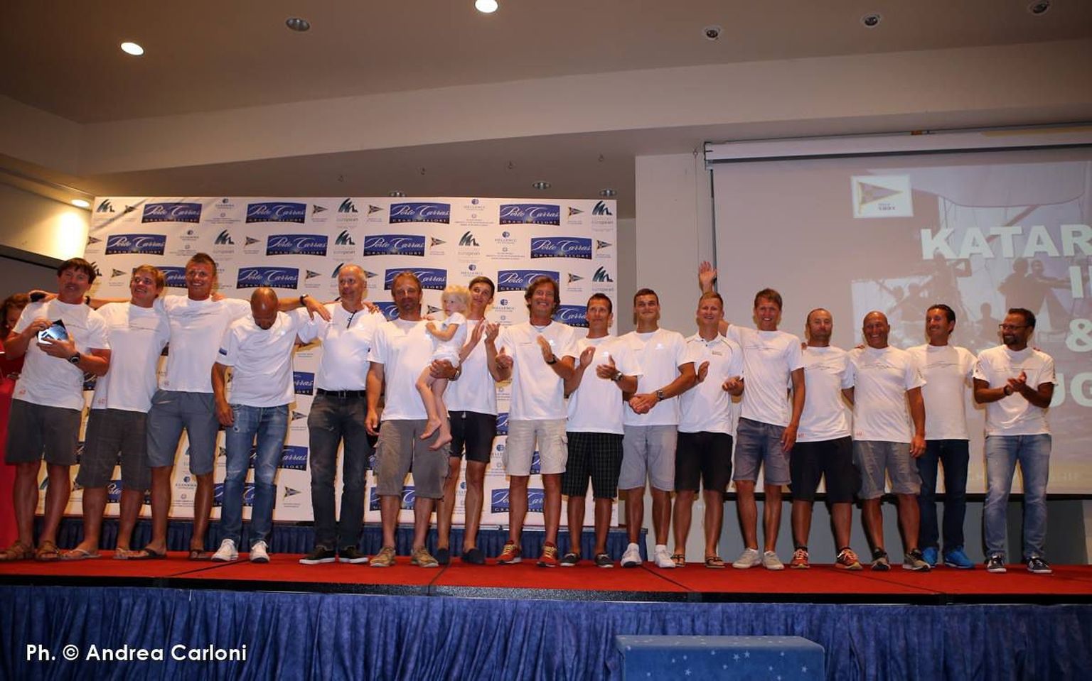Aivar Tuulbergi Katariina II ja Ott Kikkase Sugar 2 meeskond ORC Euroopa Meistrivõistluste poodiumil Kreekas