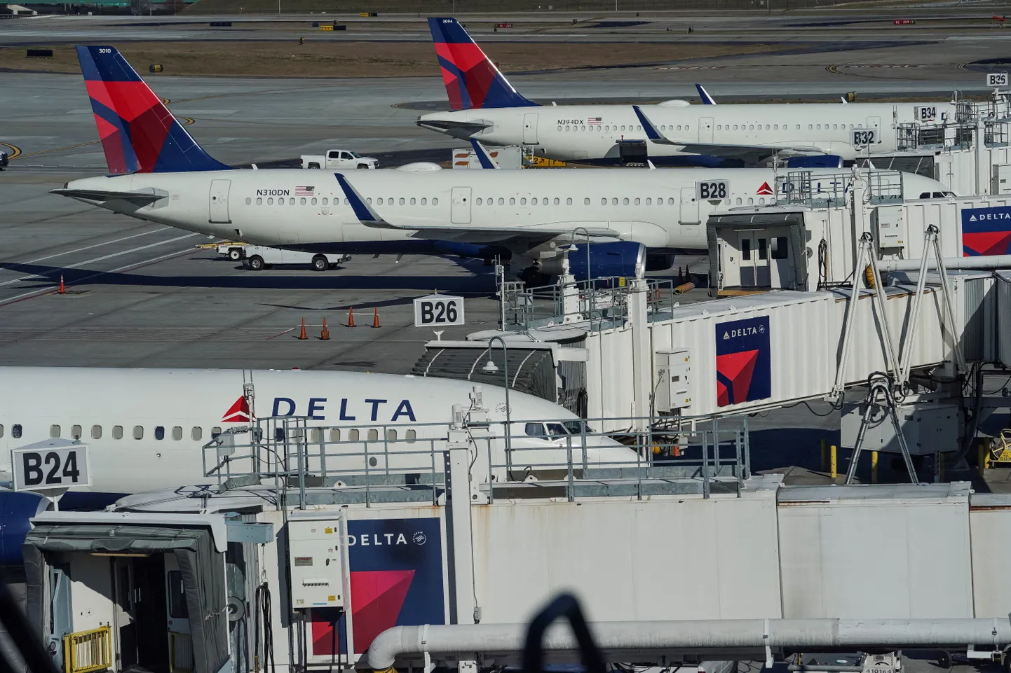Delta Air Linesi reisilennukid Atlanta lennujaamas. Foto on illustratiivne.