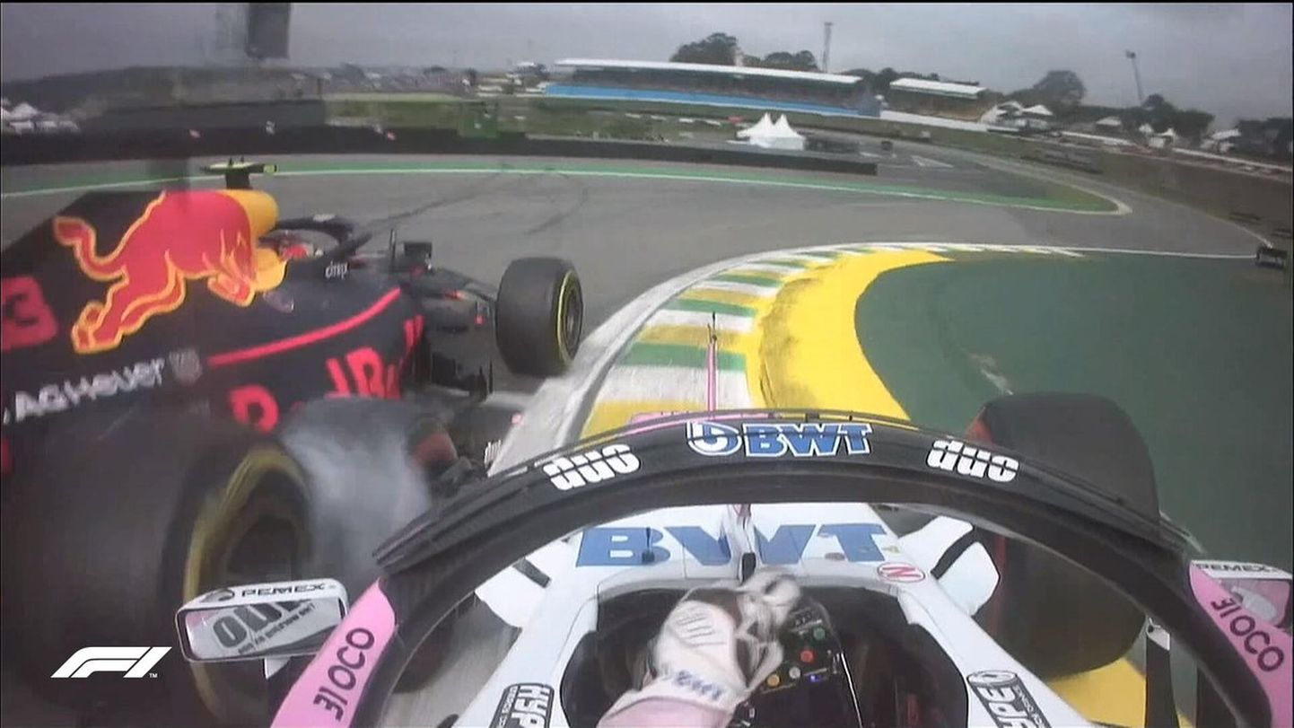 Max Verstappeni ja Esteban Oconi kokkupõrge Brasiilia GP-l.