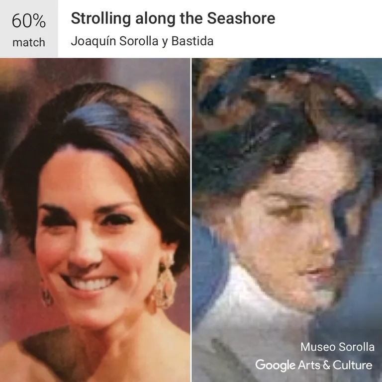 Cambridge'i hertsoginna Catherine ja hispaania kunstniku Joaquín Sorolla vanem tütar Maria