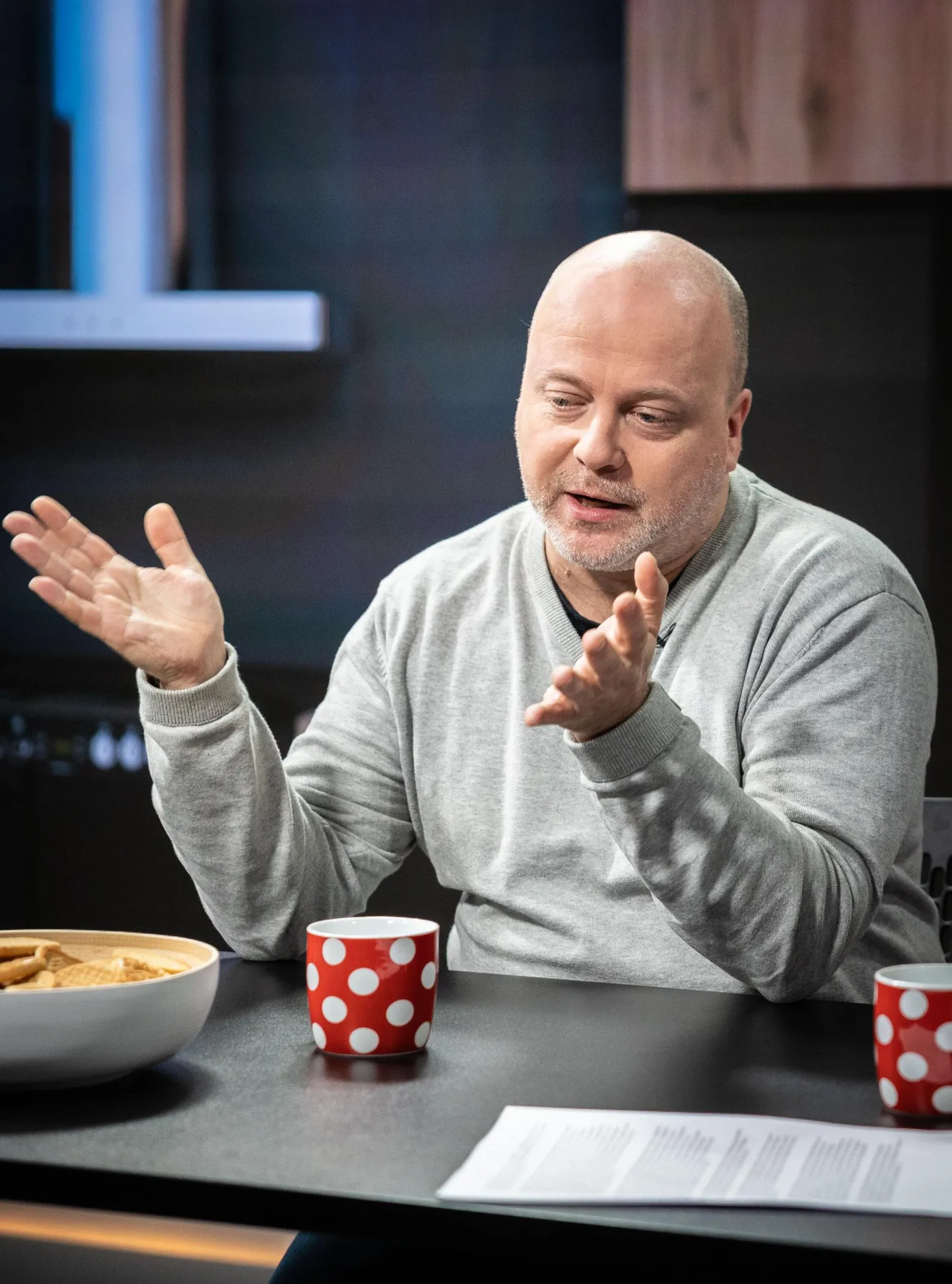Kirjanik P. I. Filimonov Postimehe stuudios kaks aastat tagasi.