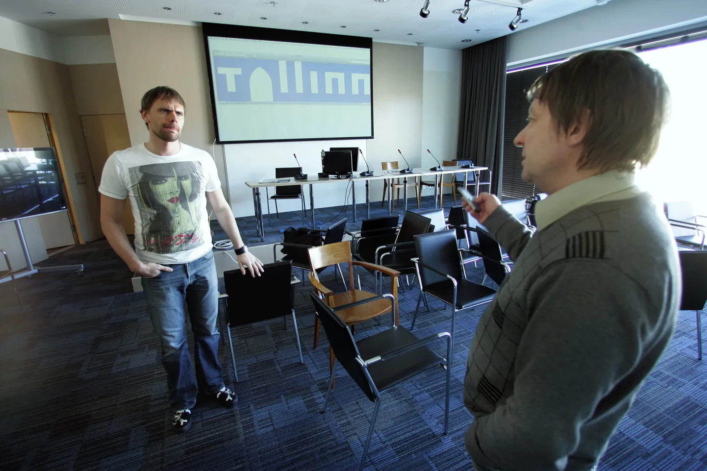 Студия Tallinna TV в торговом центре Solaris.