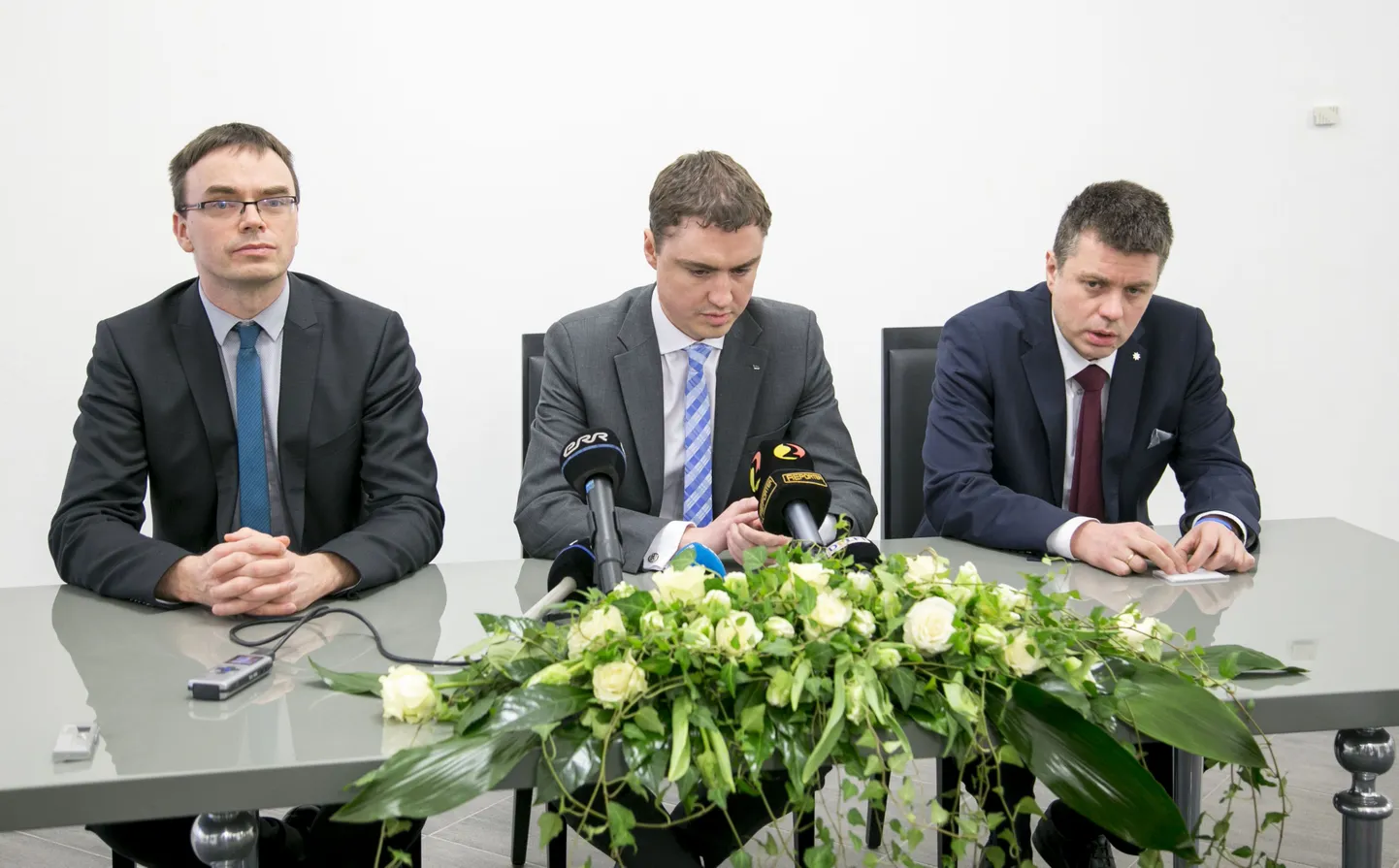 Sven Mikser, Taavi Rõivas ja Urmas Reinsalu.