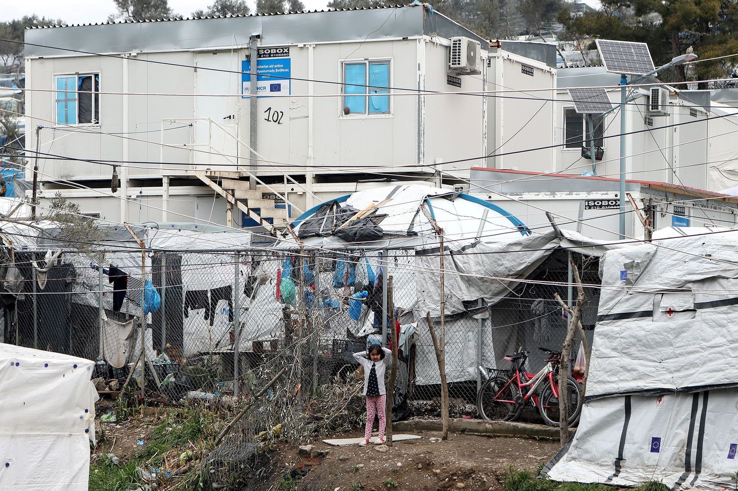 Põgenikelaager Lesbose saarel.
