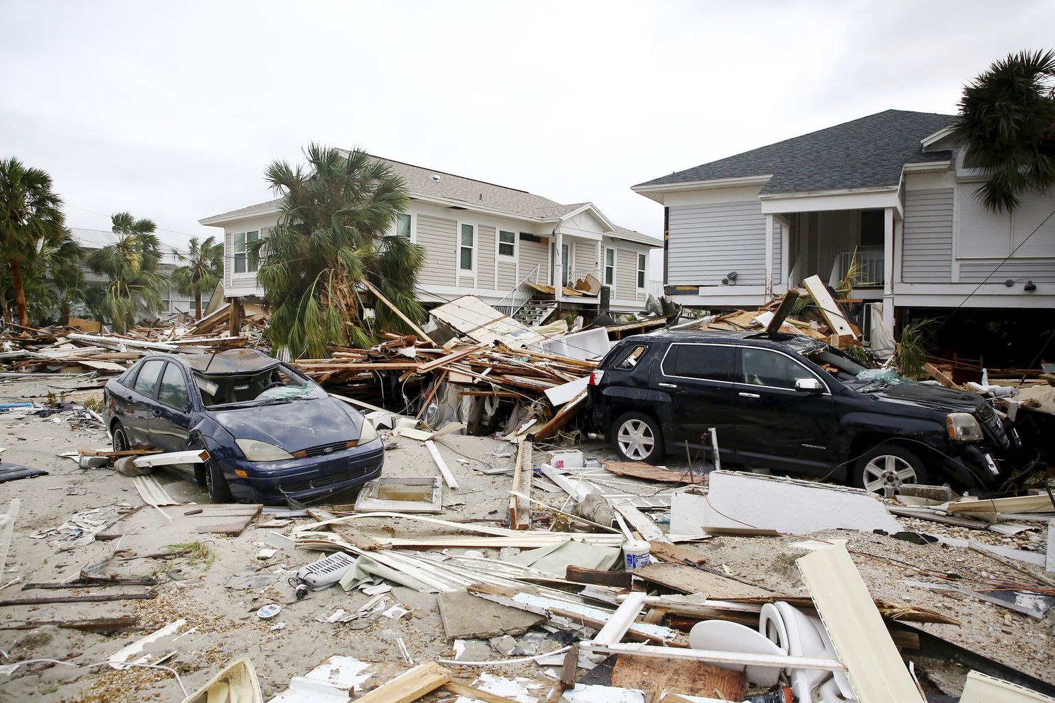 Hoonete rusud päras orkaani Ian laastamistööd Floridas Fort Myersis.