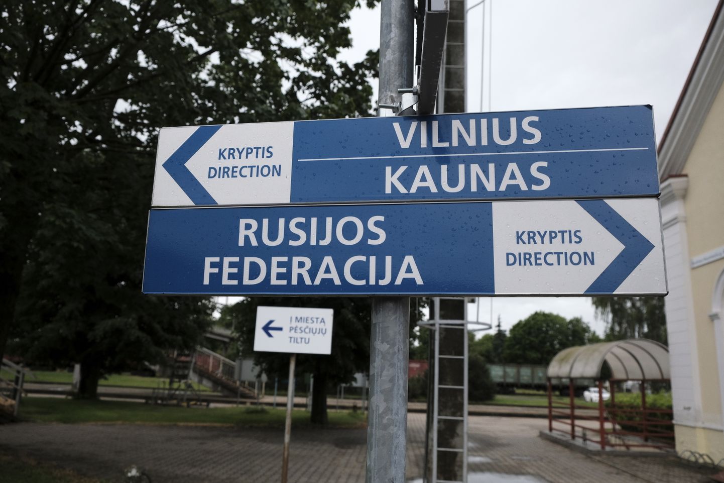 Suunaviidad piiriraudteejaamas Kõbartai, Kaliningradi ja Leedu vahel.