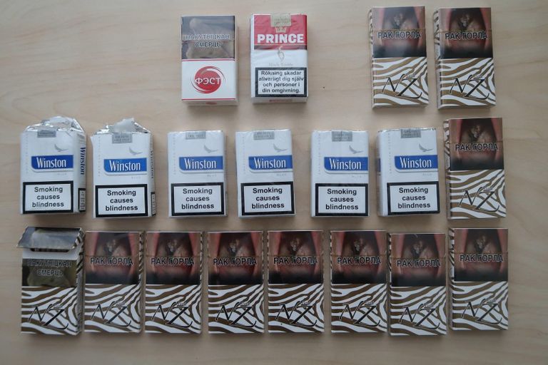 Konfiskeeritud sigarettide hulgas leidus eri tubakamarke.