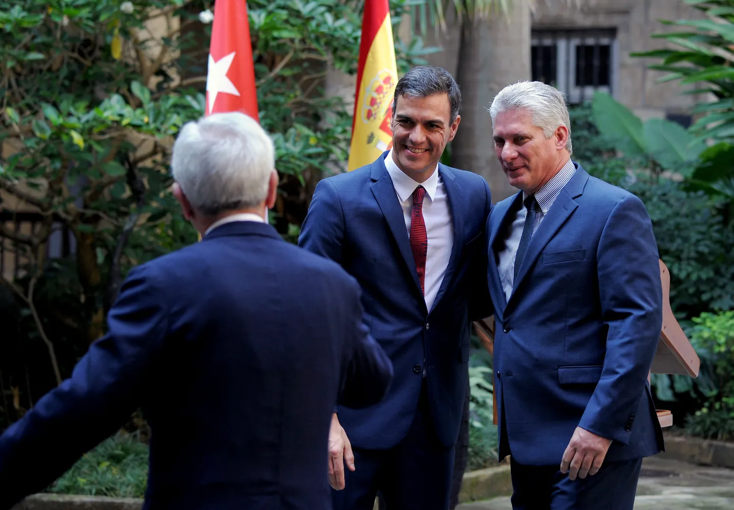 Hispaania peaminister Pedro Sanchez ja Kuuba president Miguel Diaz-Canel