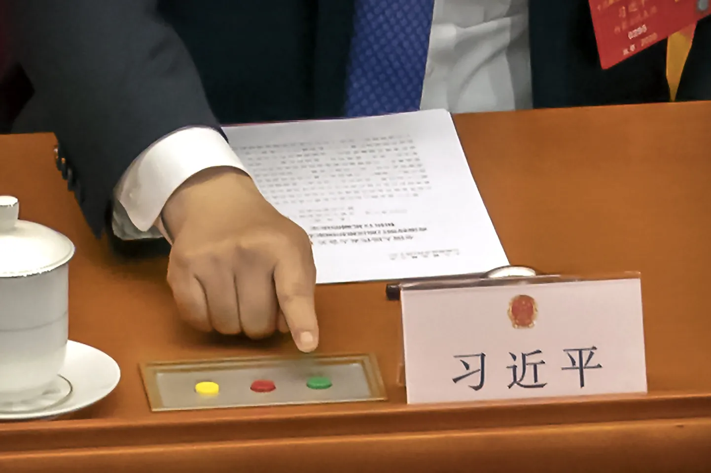 Hiina president Xi Jinping hääletab Hongkongi julgeolekuseaduse üle 28. mai 2020.