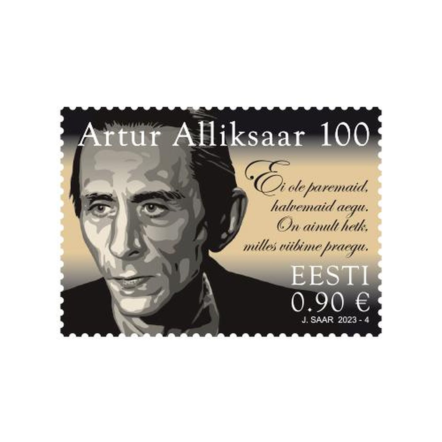 Artur Alliksaare postmark.