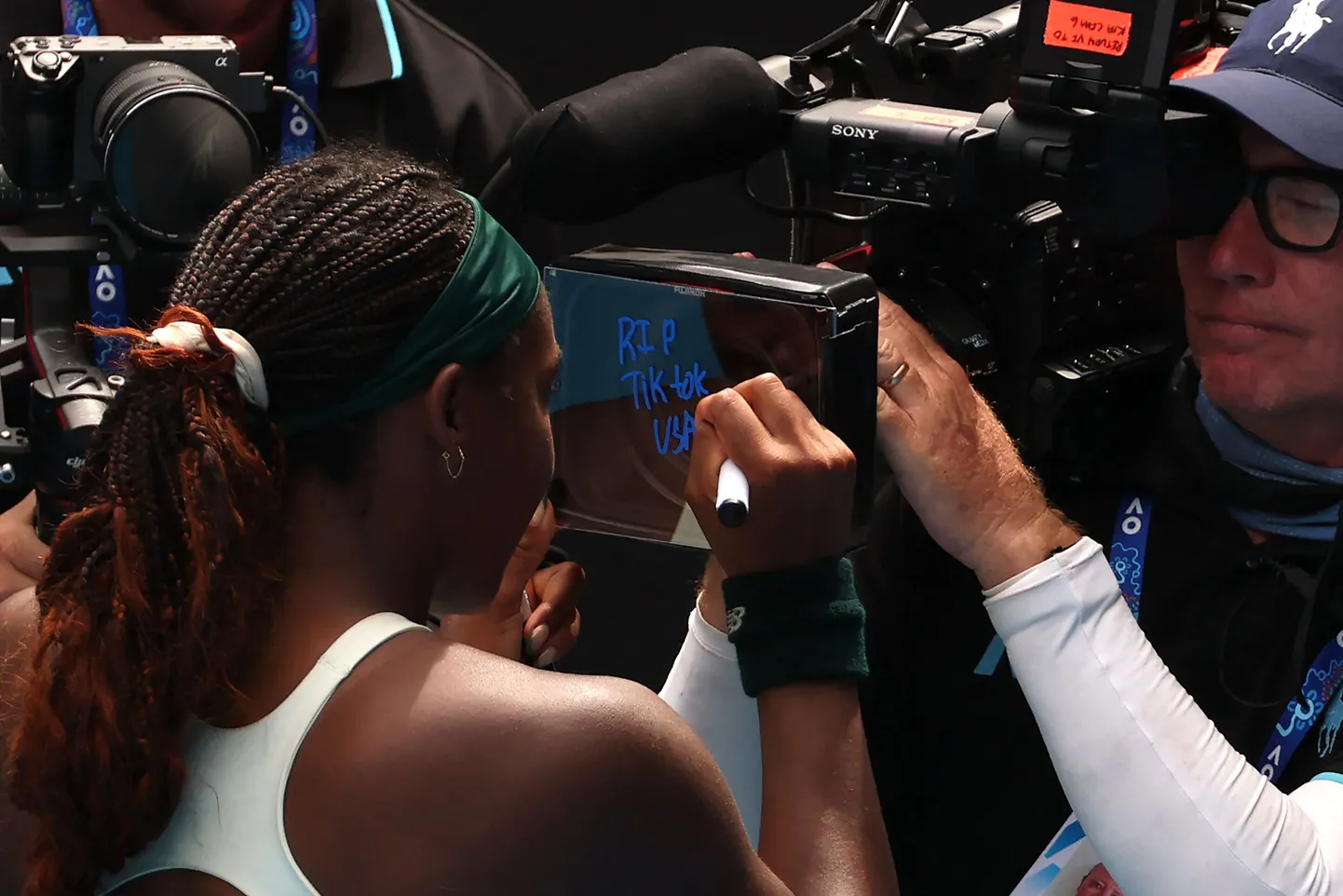 Coco Gauff pärast kaheksandikfinaali.