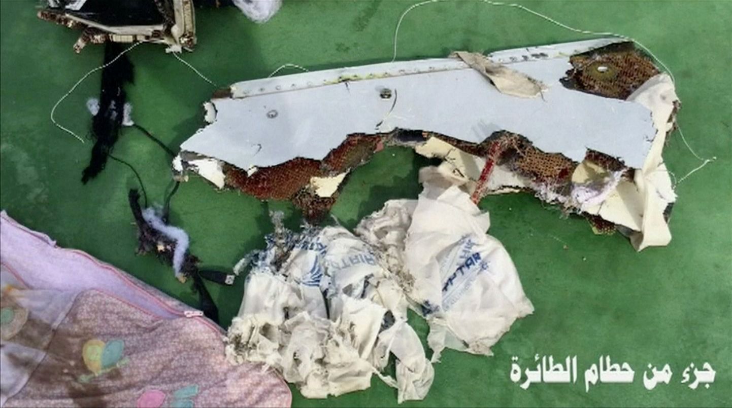 Vahemerest leitud objektid, mis suure tõenäosusega pärinevad EgyptAiri õnnetuslennukist