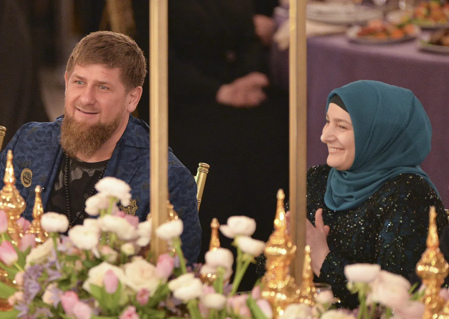 Рамзан Кадыров с женой Медни Кадыровой (Мусаевой)