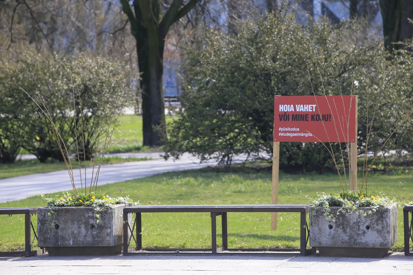Koroonaviiruse leviku pidurdamiseks käivitas Tartu linnavalitsus kevadise eriolukorra päevil spetsiaalse plakatikampaania. Osa toona üles pandud siltidest on omal kohal siiani.